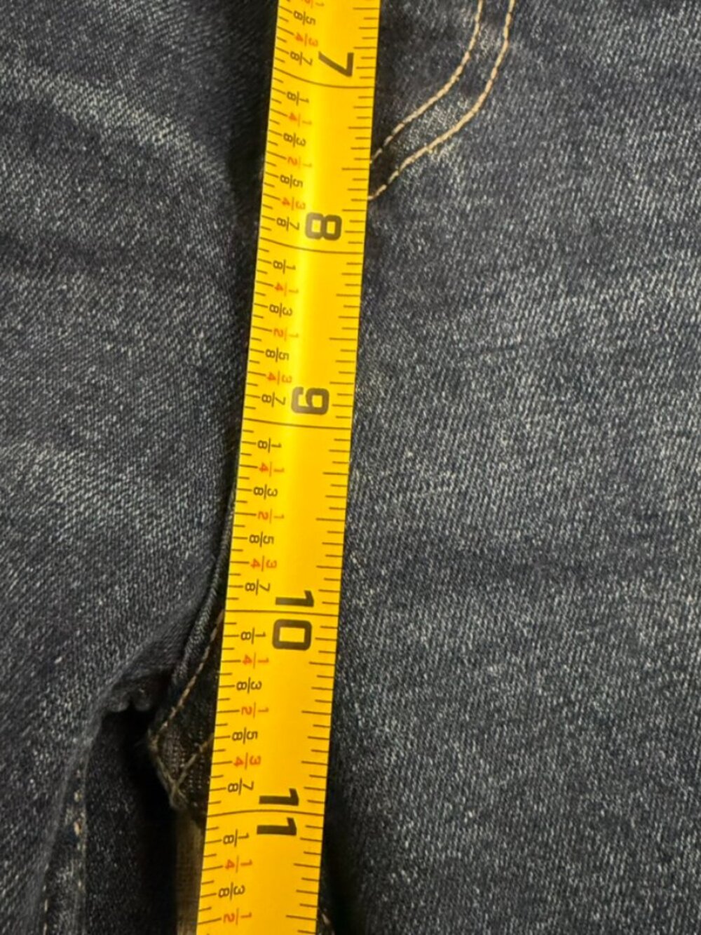 Zara High Rise Raw Hem Wide Leg Jeans Women’s Size 12 Dark Wash Stretch Denim - Picture 6 of 8